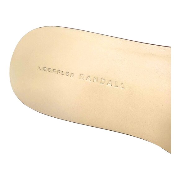 Loeffler Randal Birdie Natural Canvas‎ Ric Rac Ruffle Slides - Picture 2 of 11